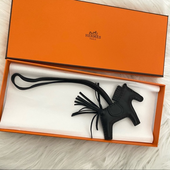 HERMES Milo Lambskin SO BLACK Rodeo Bag Charm - Picture 3 of 9